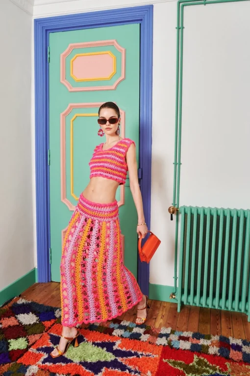 Celia B Aden Skirt Pink-Women Skirts