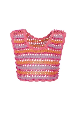 Celia B Baffin Top Pink-Women Crochet