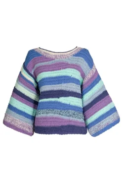 Celia B Caspio Top Blue-Women Crochet