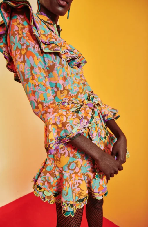 Celia B Manatier Dress-Orange-Women Dresses